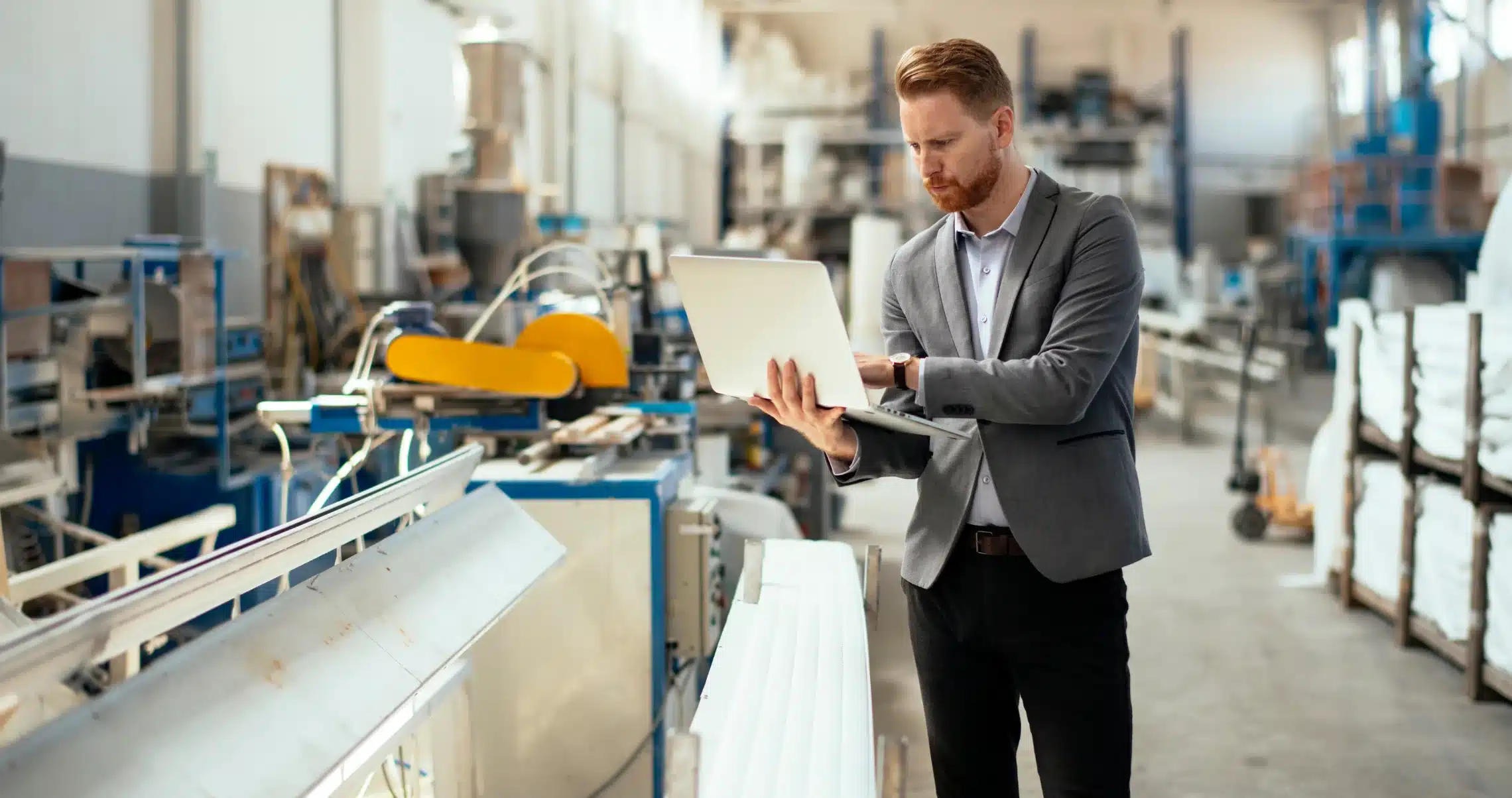 Factory manager in inspection of manufacturing